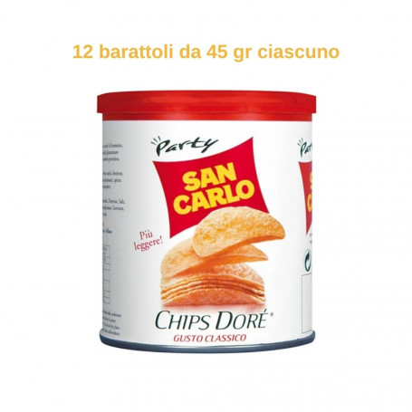 San Carlo Chips Dore' Classico 12 barattoli da 45 gr
