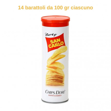 San Carlo Chips Dore' Classico 14 barattoli da 100 gr