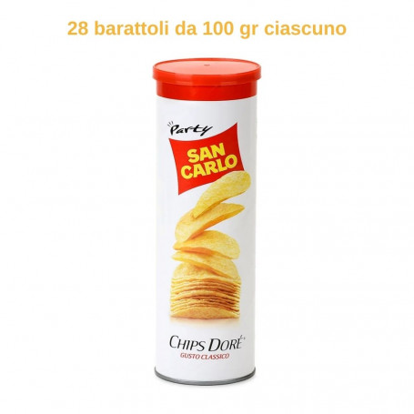 San Carlo Chips Dore' Classico 28 barattoli da 100 gr
