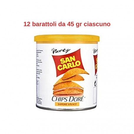 San Carlo Chips Dore' gusto vivace 12 barattoli da 45 gr