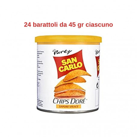San Carlo Chips Dore' gusto vivace 24 barattoli da 45 gr