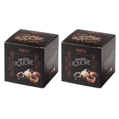 Mucci Dragees al Liquore Limoncello Rhum Sambuca 2 confezioni da 75 grammi