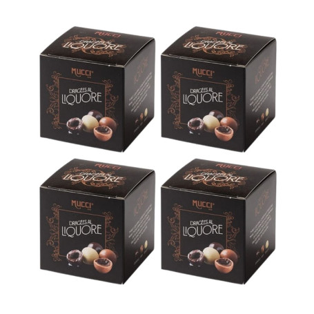 Mucci Dragees al Liquore Limoncello Rhum Sambuca 4 confezioni da 75 grammi