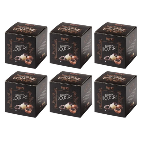 Mucci Dragees al Liquore Limoncello Rhum Sambuca 6 confezioni da 75 grammi