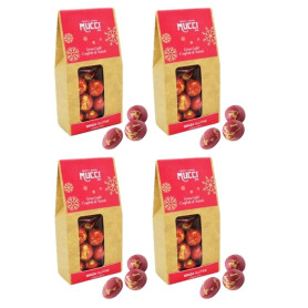 Mucci confetti Gran Gala' rossi confezione di Natale 4 pacchetti da 75 grammi