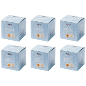 Mucci Dragees Bianco Cocco 6 confezioni con nocciole del Piemonte IGP da 75 gr