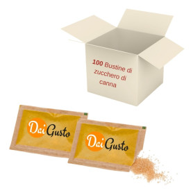 100 bustine di zucchero di canna monodose Daigusto