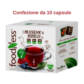 Foodness tisana  melograno mirtillo compatibile Nescafe' Dolce Gusto 10 capsule 