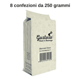 Gustoso caffe' macinato fresco 8 confezioni da 250 gr ciascuna