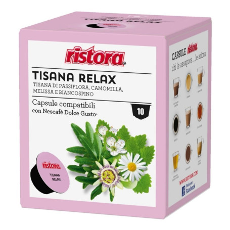 Ristora Tisana Relax 10 Capsule Compatibili Nescafe' Dolce Gusto