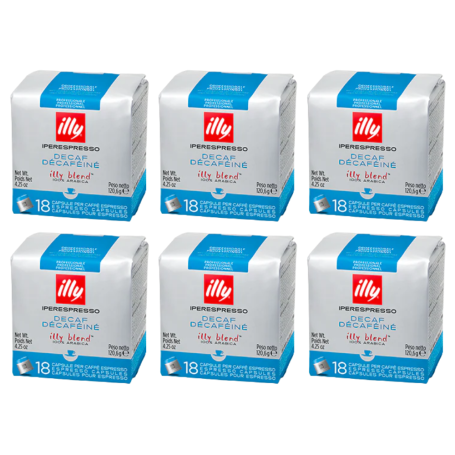 Caffe' Illy Iperespresso Decaffeinato 108 Capsule Per Uso Professionale