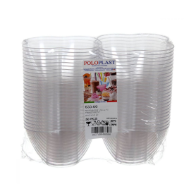50 Coppette Di Plastica Trasparenti Per Dolci Da 250 cc