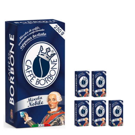Caffe' Borbone Macinato Miscela Nobile 6 Confezioni da 250 Grammi