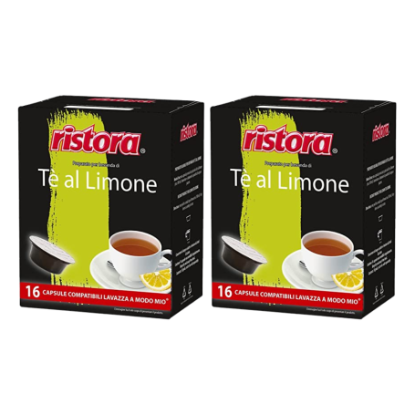 Ristora Te al Limone Compatibile Lavazza A Modo Mio 32 Capsule