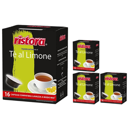 Ristora Te al Limone Compatibile Lavazza A Modo Mio 64 Capsule