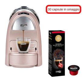 Caffitaly  Macchina Da Caffe' Ambra S18 Color Cipria  Con In Omaggio 30 Capsule