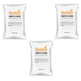 Preparato in polvere per sorbetto al limone 3 Buste da 1Kg D&D Food & Beverage