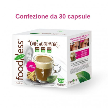 Foodness Ginseng e Collagene Compatibile Nescafe' Dolce Gusto 30 Capsule