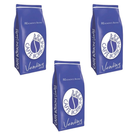 Caffe' Borbone in grani linea Vending Miscela blu 3 Confezioni da 500 grammi