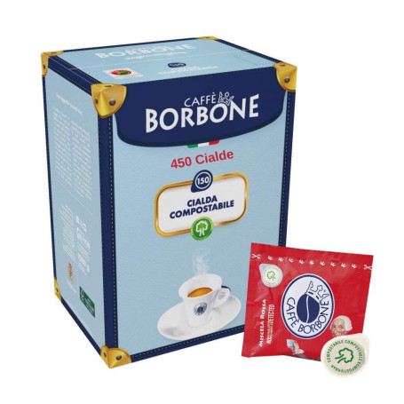 Caffe' Borbone Miscela Rossa Confezione da 450 Cialde Compostabili
