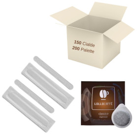150 cialde Lollo Caffe'  e 200 palette incartate