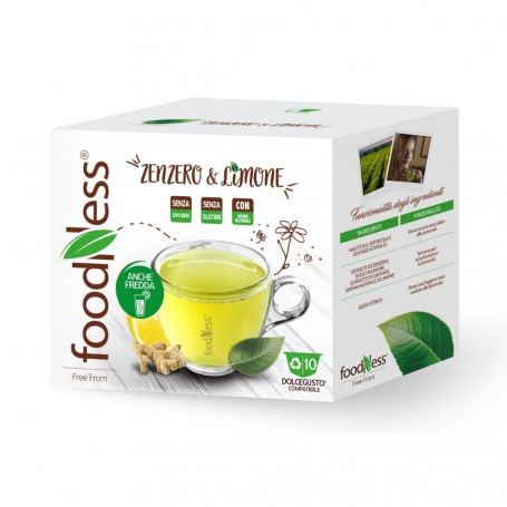Foodness tisana zenzero e limone compatibile Nescafe' Dolce Gusto 90 capsule