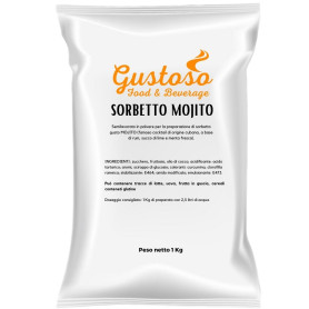 Preparato In Polvere Per Sorbetto  Al Mojito da 1 Kg Gustoso 