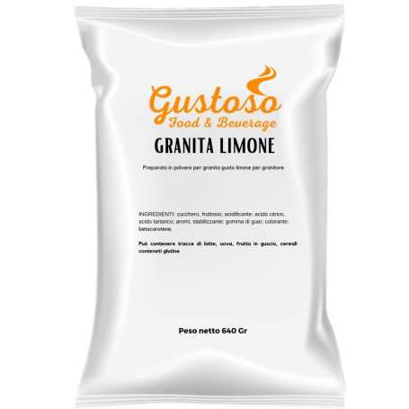 Preparato in polvere per granita al limone da 640 gr Gustoso