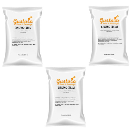 Preparato in Polvere per Bevanda Calda  al Caffe' e Ginseng 3 buste da 500 gr Gustoso
