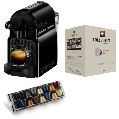 Macchina da Caffe' Nespresso Inissa krups  con omaggio e 100 capsule Lollocaffe' Oro