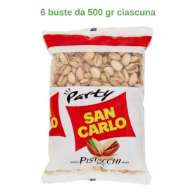San Carlo Pistacchi tostati salati 6 buste da 500 gr