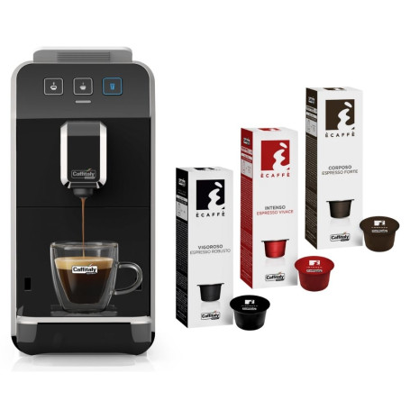 Caffitaly System Macchina da Caffe' Luna S32R Bianca e Nera Con Omaggio