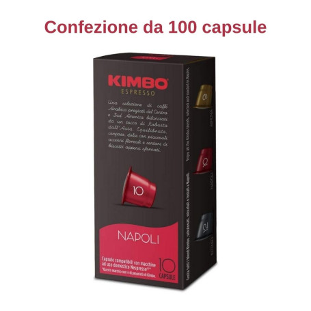 Kimbo Compatibile Nespresso Espresso Napoli 100 Capsule