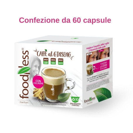 Foodness Ginseng e Collagene Compatibile Nescafe' Dolce Gusto 60 Capsule