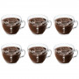 Set 6 Tazze Foodness in vetro da cappuccino o cioccolata