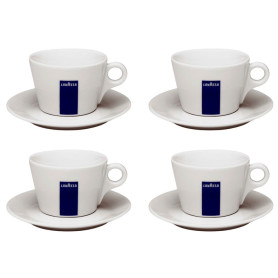 Lavazza Set 4  tazze da cappuccino o latte macchiato con piattino
