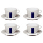 Lavazza Set 4  tazze da cappuccino o latte macchiato con piattino