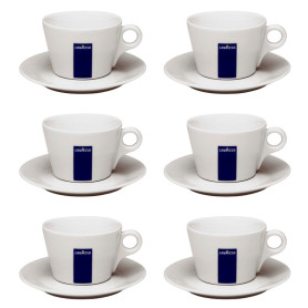 Lavazza Set 6 tazze da cappuccino o latte macchiato con piattino