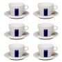 Lavazza Set 6 tazze da cappuccino o latte macchiato con piattino