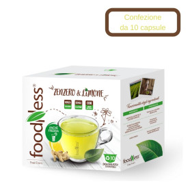 Foodness tisana zenzero e limone compatibile Nescafe' Dolce Gusto 10 capsule