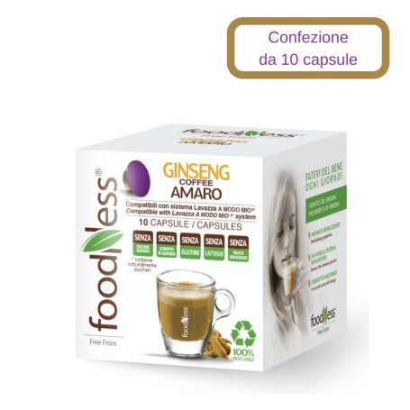 Foodness Ginseng compatibile Lavazza A Modo Mio 10 capsule