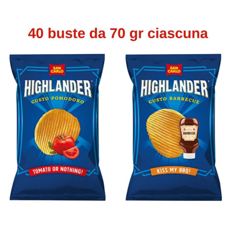 San Carlo Highlander gusto Pomodoro e Barbecue 40 buste da 70 gr