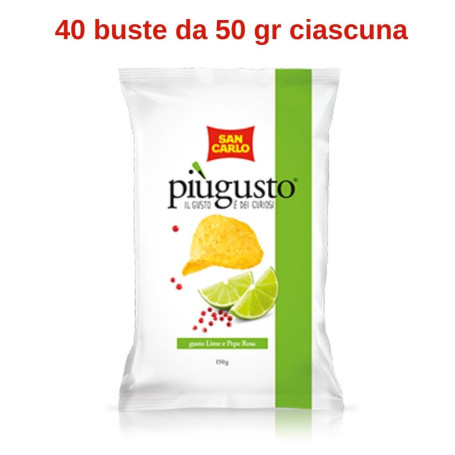 San Carlo Piu' Gusto Lime e pepe rosa 40 buste da 50 gr