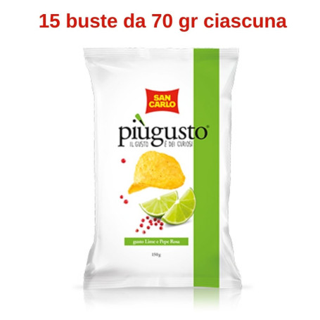 San Carlo Piu' Gusto Lime e pepe rosa 15 buste da 70 gr