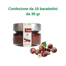 Sodano Nocciock 10 barattolini di crema spalmabile alla nocciola da 30 grammi 
