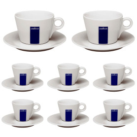 Set 6 tazzine caffe' espresso Lavazza e 2 tazze cappuccino Lavazza con piattini