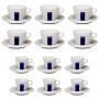 Lavazza Set 6 tazzine caffe' espresso in porcellana e 6 tazze cappuccino Lavazza con piattino