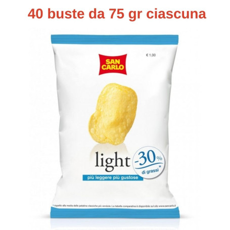 San Carlo patatine light 40 buste da 75 gr