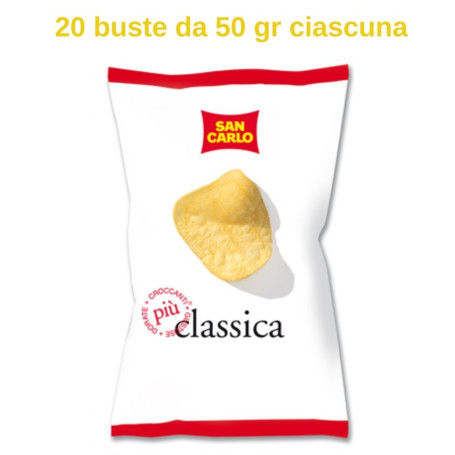 San Carlo patatine classiche 20 buste da 50 gr