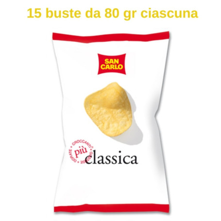 San Carlo patatine classiche 15 buste da 80 gr